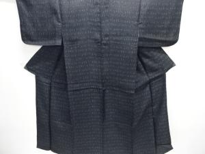 大正ロマン　変わり縞模様織り出し単衣着物